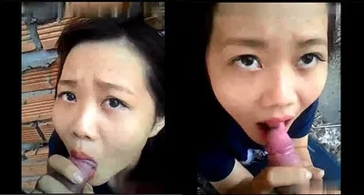Bồ liếm chuối ở vườn sau nhà